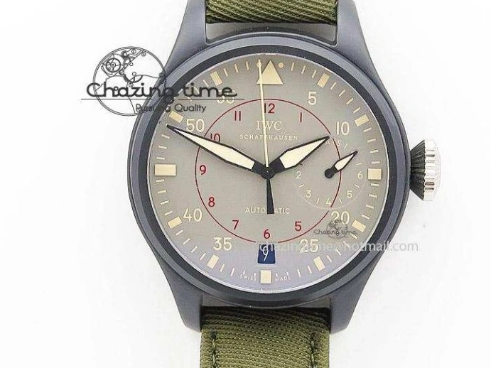 MIROTIME 0225 Aquatimer Chrono IW376803 V6F 1:1 Best Edition Black Dial On Rubber Strap A Stretchable 7280